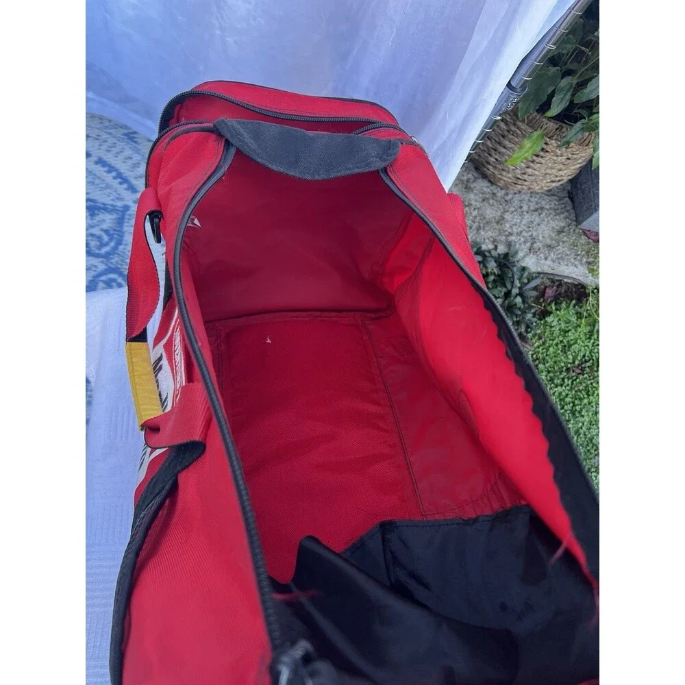 Vintage 1990’s Marlboro Adventure Team Red Duffle Bag Travel Gym Bag Nice